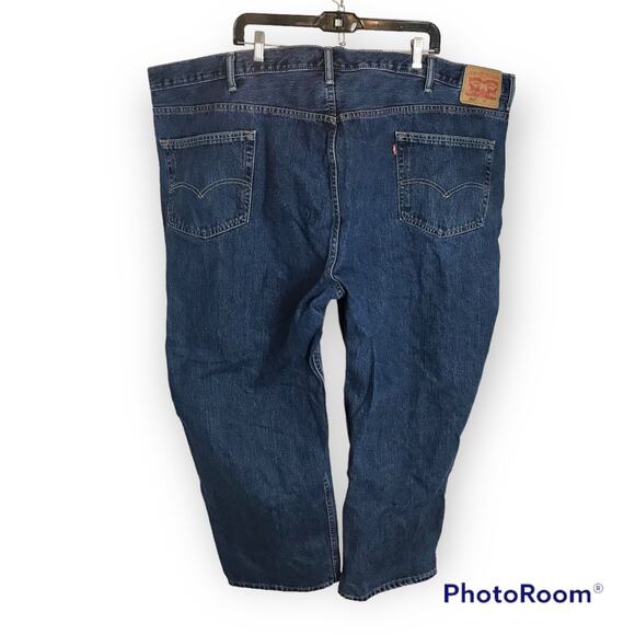 Levi's 550 Men's 56x30 Fits 55x29 Dark Stonewash Relaxed Fit 100% Cotton Jeans - Picture 2 of 12